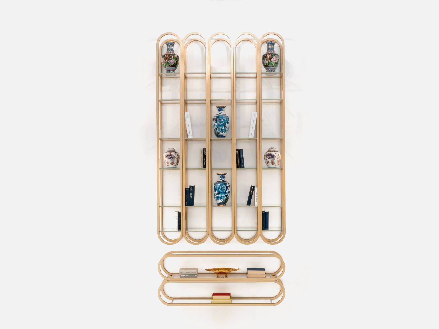 ART. 2284 - C.G. Capelletti quality furniture with made in Italy contemporary Showcases and Bookcases